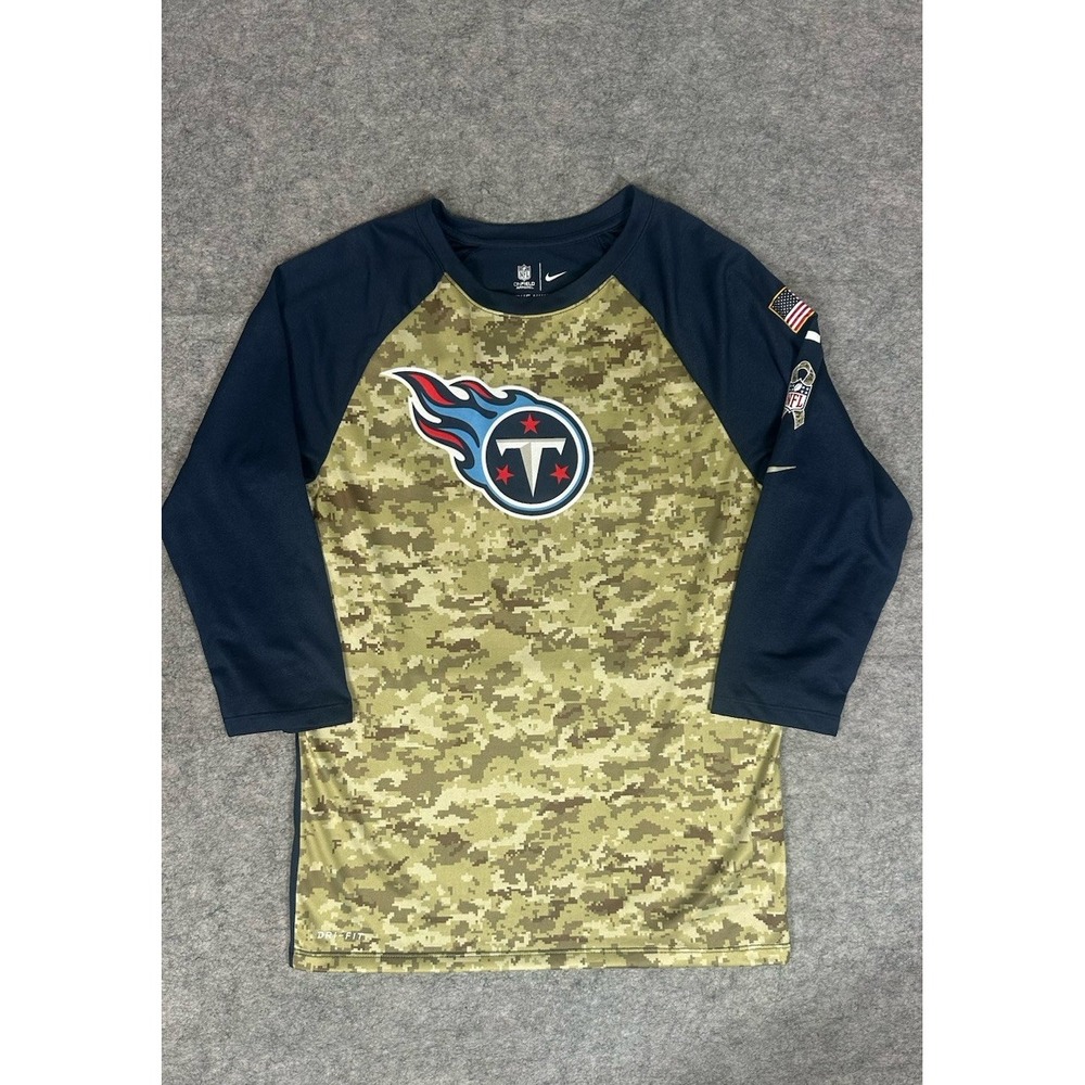 Nike Dri Fit Tennessee Titans T-Shirt NFL Salute To Service Camo Small